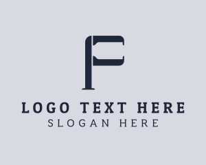 Home Builder - Caliper Tool Letter F logo design