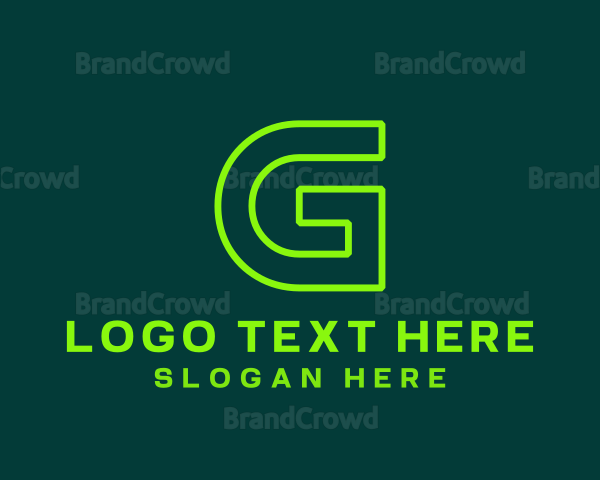 Neon Green Letter G Logo