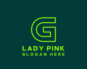 Neon Green Letter G Logo