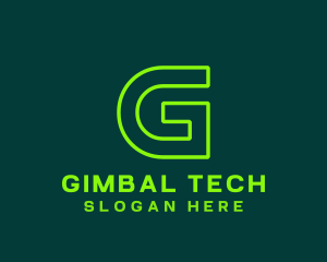 Neon Green Letter G logo design