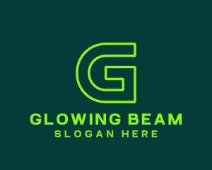 Neon Green Letter G logo design