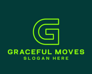 Neon Green Letter G logo design