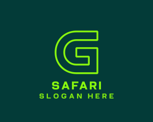 Initial - Neon Green Letter G logo design