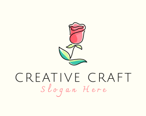 Bloom - Watercolor Rose Flower logo design