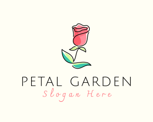 Petal - Watercolor Rose Flower logo design