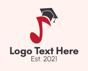 Music School - Music Note School logo design