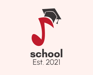 Music Note School  logo design