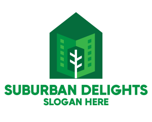Suburban - Green City Neighborhood logo design