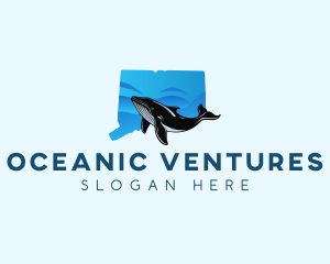 Connecticut  Whale logo design