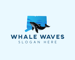 Connecticut  Whale logo design