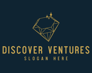 Geometric - Diamond Outline Jewelry logo design