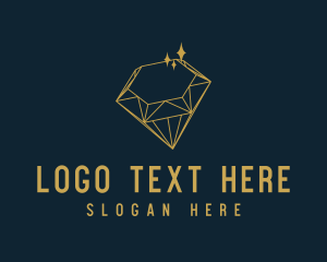 Simple - Diamond Outline Jewelry logo design