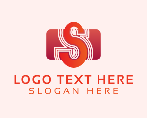 Online Gaming - Modern Gradient Box Letter S logo design