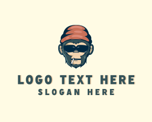Cigarette - Gaming Monkey Sunglasses logo design