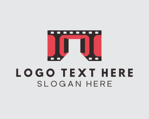 Movie App - Film Reel Door Cinema logo design