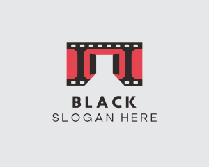 Movie App - Film Reel Door Cinema logo design