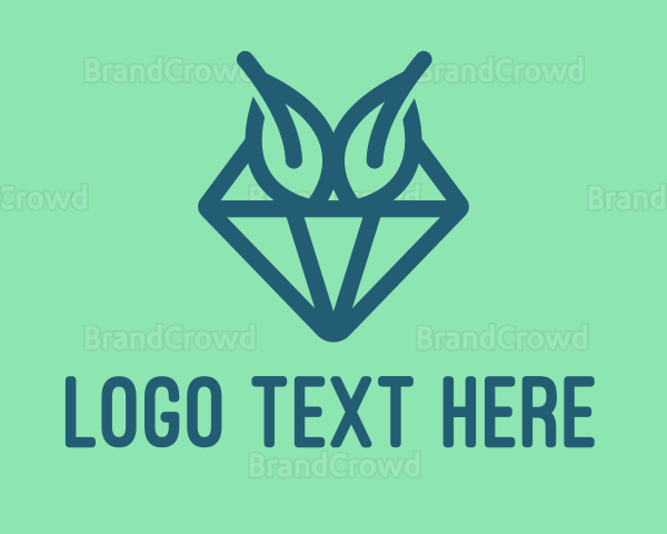 Blue Diamond Leaves Logo