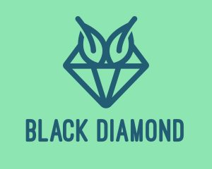 Blue Diamond Leaves logo design