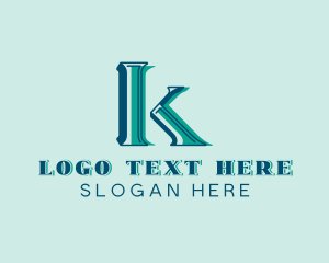 Advertising - Marketing Company Letter K logo design