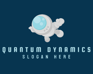 Physics - Floating Astronaut Cartoon logo design