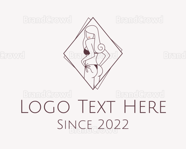 Sexy Bikini Model Logo