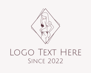 Lady - Sexy Bikini Model logo design