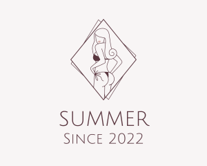 Sexy Bikini Model  logo design