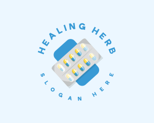 Pharmacy Medicine Pills logo design