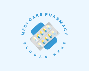 Pharmacy Medicine Pills logo design