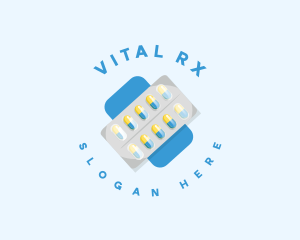 Prescription - Pharmacy Medicine Pills logo design