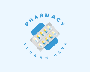 Pharmacy Medicine Pills logo design