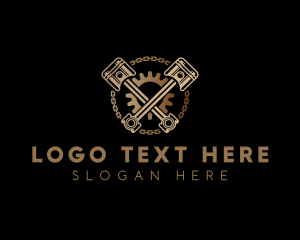 Cog - Mechanic Piston Repair logo design