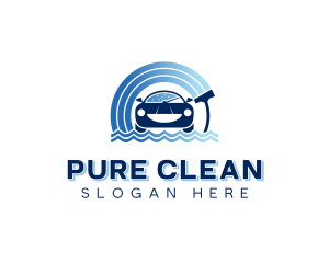 Clean Car Wash Wiper logo design