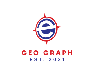 Mapping - Compass Navigation GPS Letter E logo design