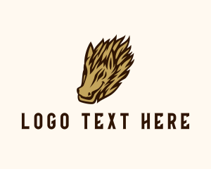 Wild Boar - Wild Hog Character logo design