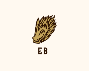 Smokehouse - Wild Hog Character logo design