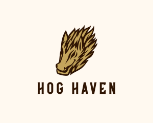 Wild Hog Character logo design