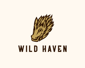 Wild Hog Character logo design