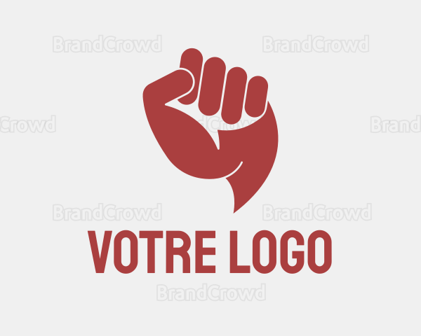 Red Revolution Chat Fist Logo