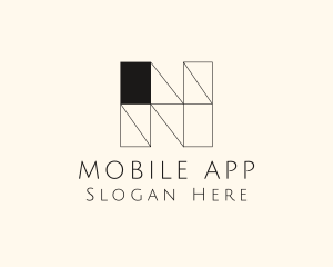 Modern Minimalist Letter N  Logo