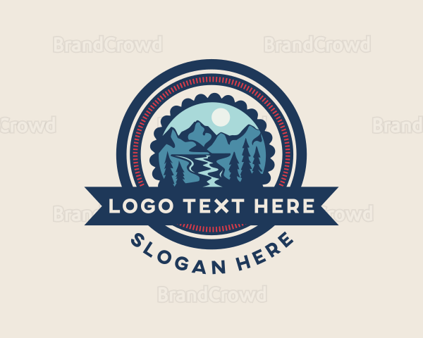 Mountain Nature Hiking Logo