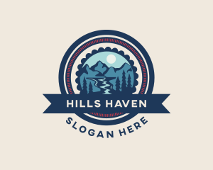 Mountain Nature Hiking logo design