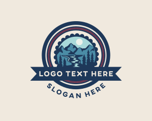 Highland - Mountain Nature Hiking logo design