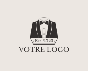 Coat - Tuxedo Bow Tie Lapel logo design
