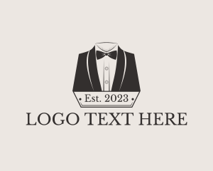 Lapel - Tuxedo Bow Tie Lapel logo design