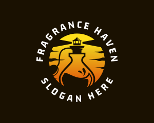 Sunset Perfume Lighthouse logo design