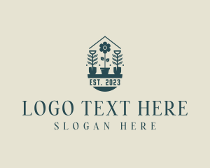 Shovel - Flower Gardening Plant Shovel logo design