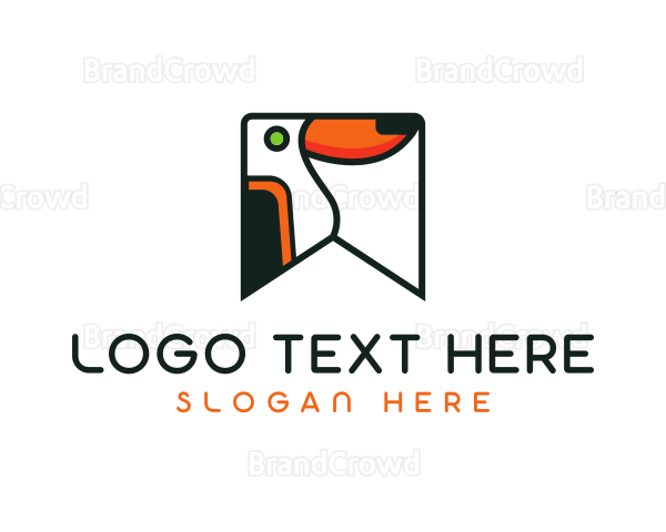 Toucan Bird Bookmark Logo