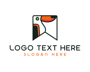 Library - Toucan Bird Bookmark logo design