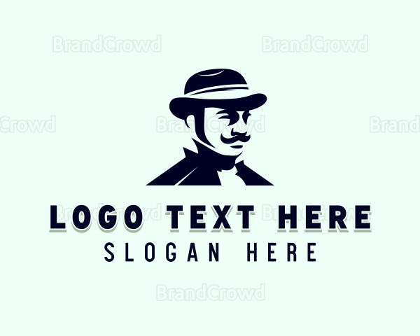 Hipster Gentleman Menswear Logo